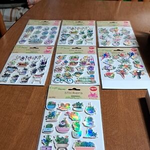 Colorful Plant and Animal Stickers Set 7 Sheets/ BUNDLE ONLY